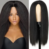 synthetic wigs yaki straight hair wig for women yaki straight 30 inch long afro hair wig heat resistant fiber african wig