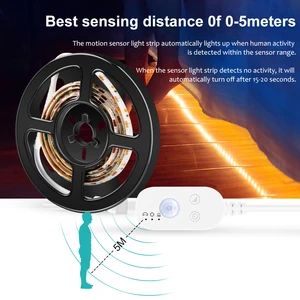 Светильник щаяся LED лента с датчиком движения, водонепроницаемая лампа для подсветки кабинета, с питанием от USB, 5 в постоянного тока, светодиодная лента для подсветки телевизора, светильник щение