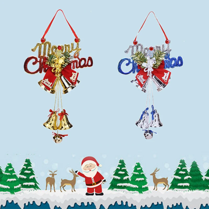 

Подвески рождественские колокольчики с лентой, украшение для рождественской елки, подвесные украшения, Рождественское украшение для дома ...