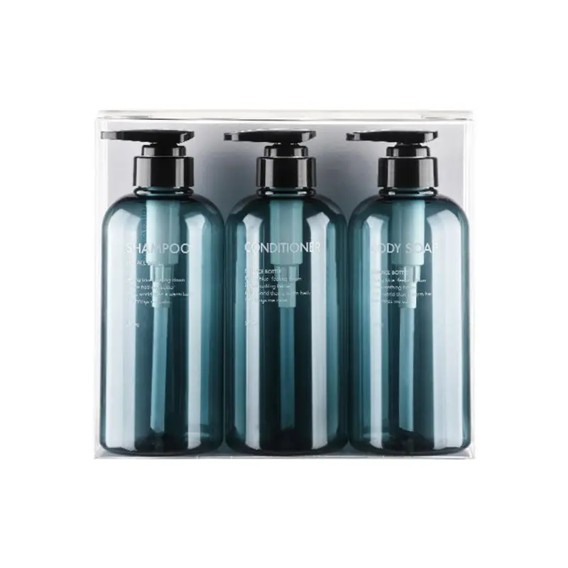 

3Pcs 500ml Empty Bottle Set Shampoo Shower Gel Hair Conditioner Press Dispenser R3MF