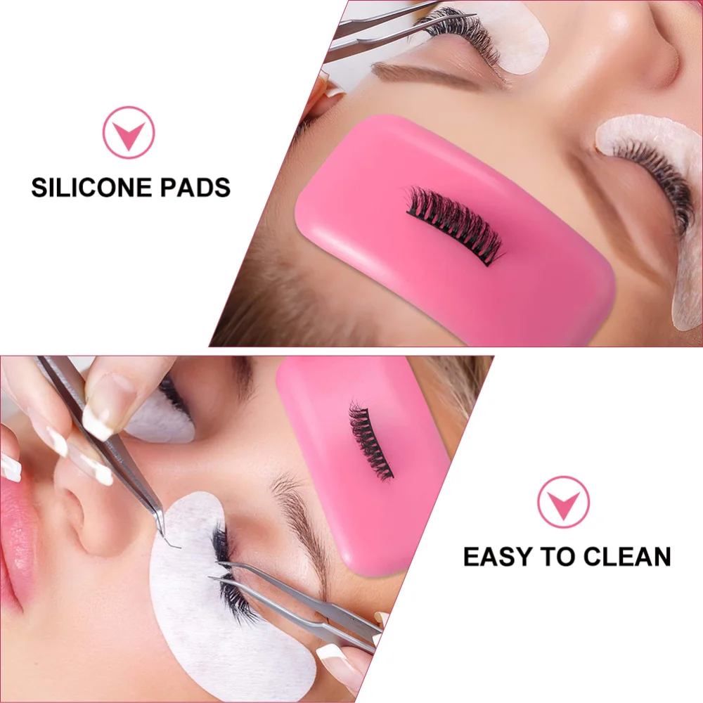 

4pcs Silicone Forehead Sticker Eyelash Extension Supply Makeup Prop (White)