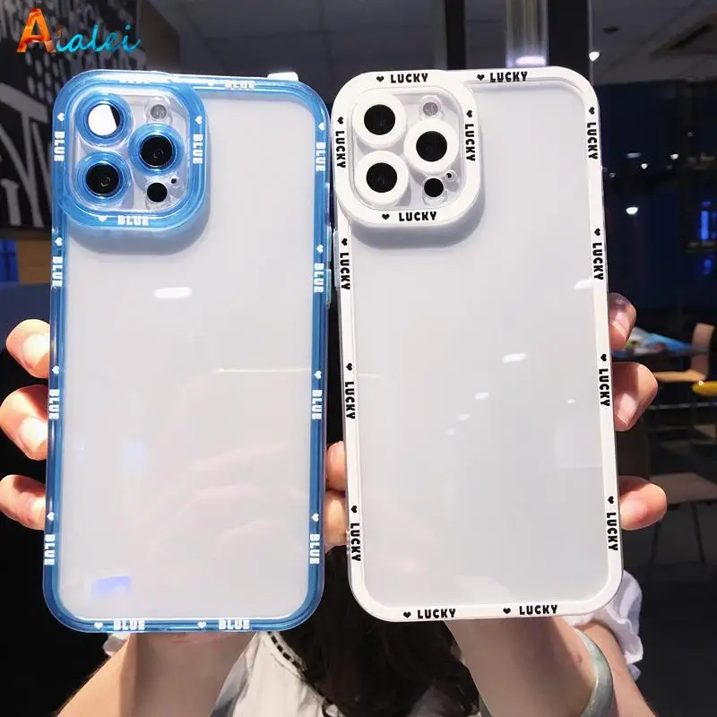 

Color Camera Protection Phone Case For iPhone 13 12 11 Pro Max X XR XS Max 7 8Plus SE 2020 Clear Shockproof Protective Shell