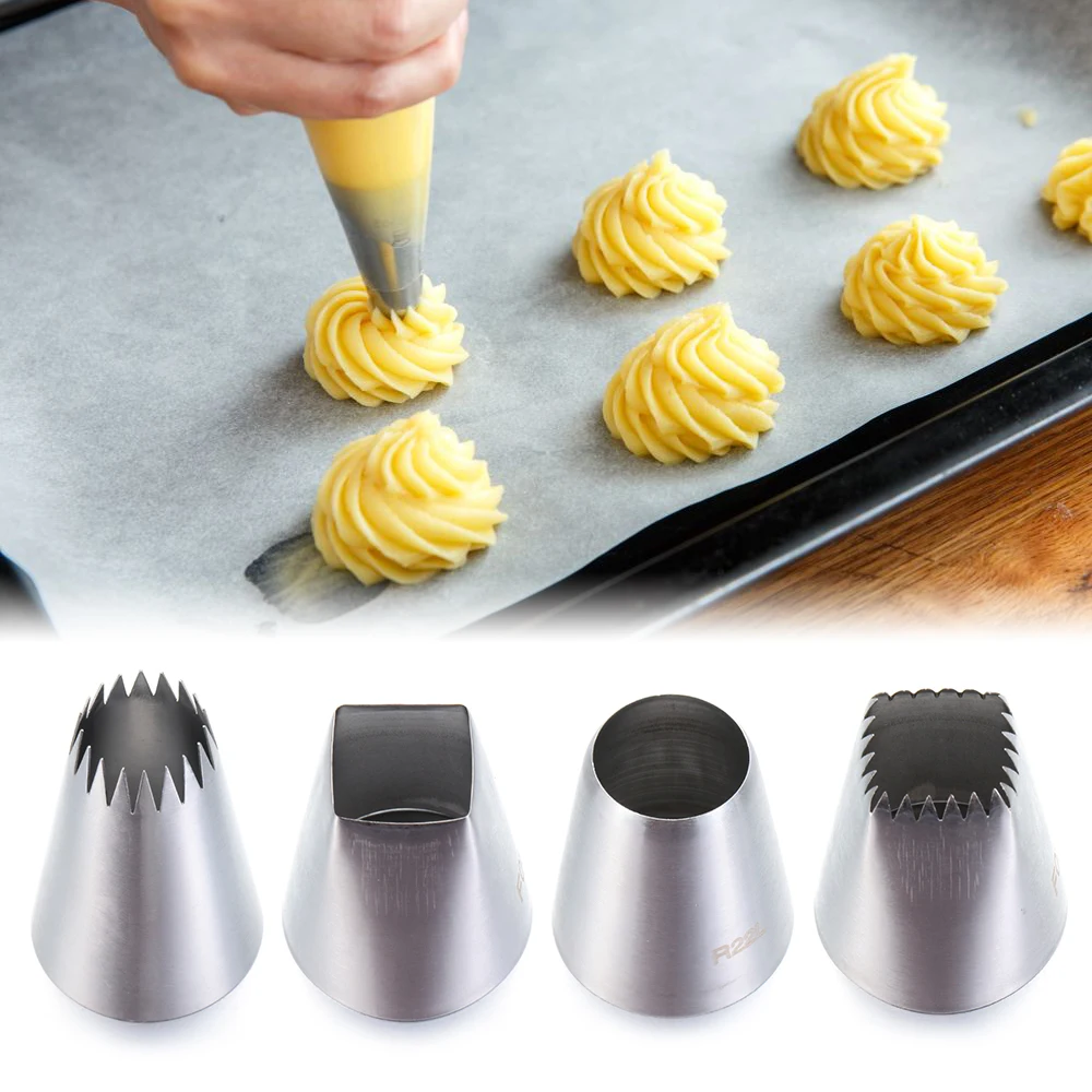 Насадка для пирожных с пятью отверстиями из нержавеющей стали 1/2/4