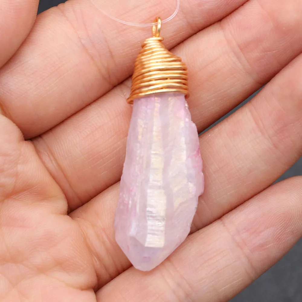 

Natural Stone Pendants Irregular Shape Crystal Pendant for Jewelry Making Diy Necklace earring accessories Reiki Healing Gift