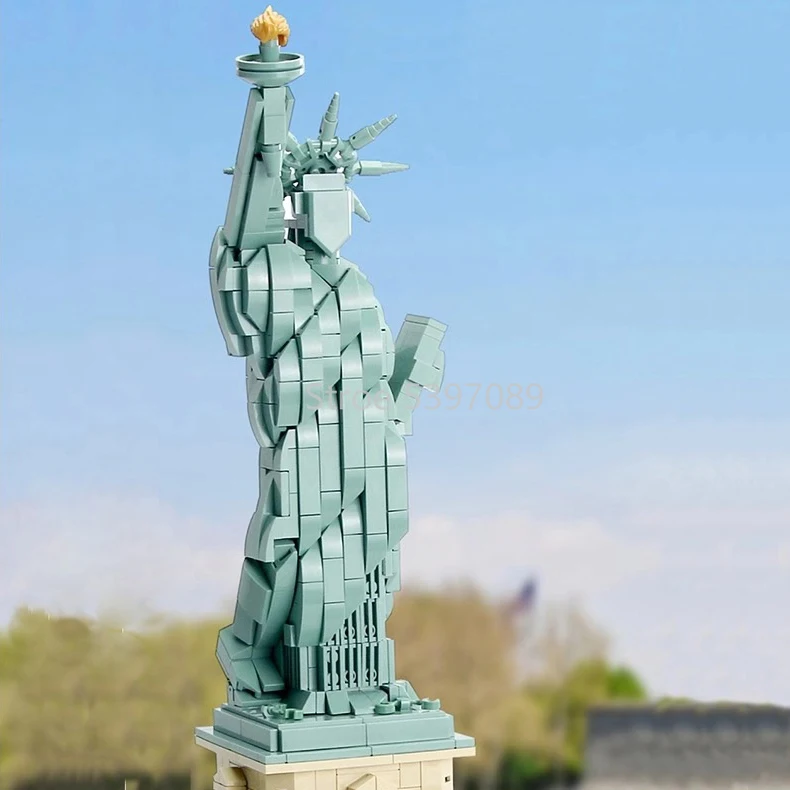Строительные блоки совместимые с Legoinglys architectre 17011 Статуя Свободы город создатель