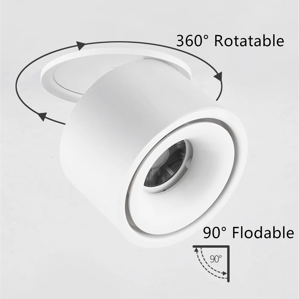 [DBF] Складной светодиодный COB LED Встраиваемые черный/белый Корпус 5 Вт 7 10 12 15