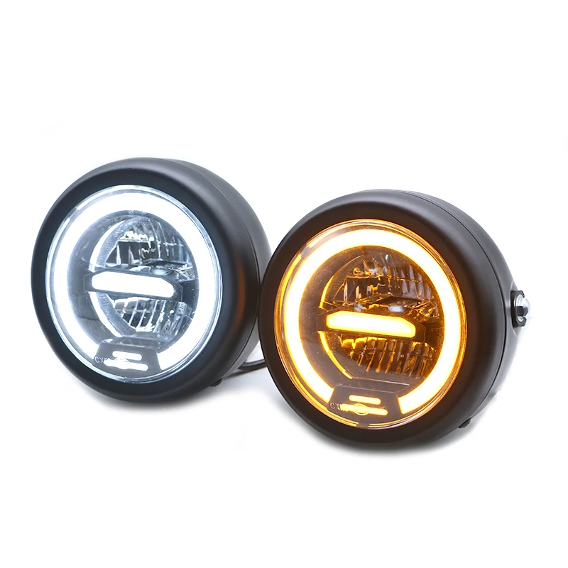 Universal 6.8 Inch 12v Headlight LED Round Hi/Lo Beam Motorcycle Head light Lamp for Harley Choppers Custom Honda Yamaha | Автомобили и