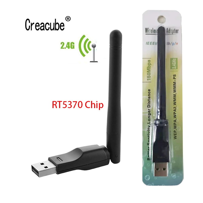 Creacube RT5370 чип 2 4 ГГц 150 Мбит/с Беспроводной usb адаптер Wi Fi антенной сетевая карта