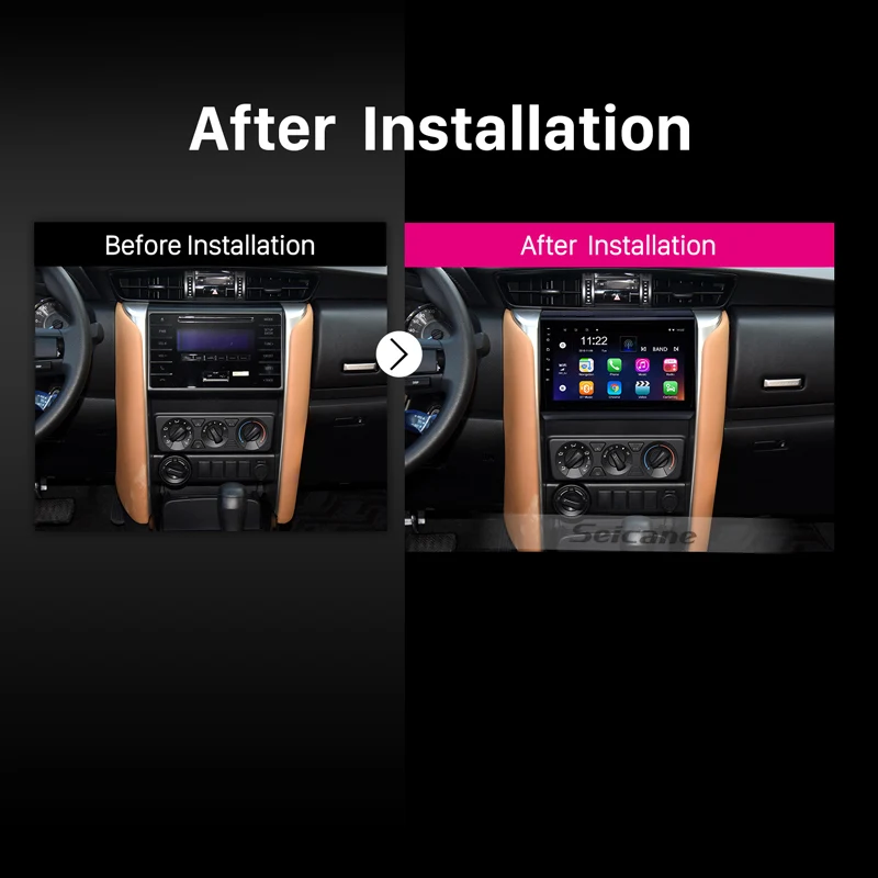 Seicane 9 дюймовый автомобильный радиоприемник для 2015 2018 Toyota Fortuner/Covert Android 10 0 GPS