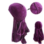 2021 прочные козырьки для мужчин и женщин, Лидер продаж, унисекс, бархатная дышащая бандана, шапка-тюрбан Doo Durag, шапка US