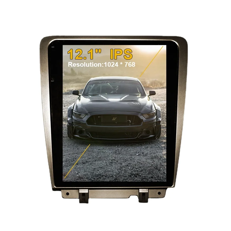 Radio Estéreo Vertical para coche Ford Mustang, reproductor Multimedia con Android 9,0, navegación GPS, estilo Tesla, unidad principal, 2009-2015