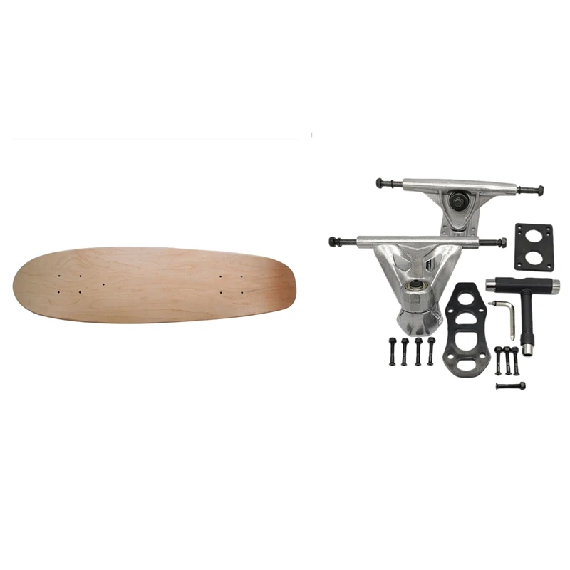 

29Inch Land Surfing Deck Skateboard Deck Canada Maple & 6 Inch C7 Rotating Bracket Land Surfing Skateboard Bridge