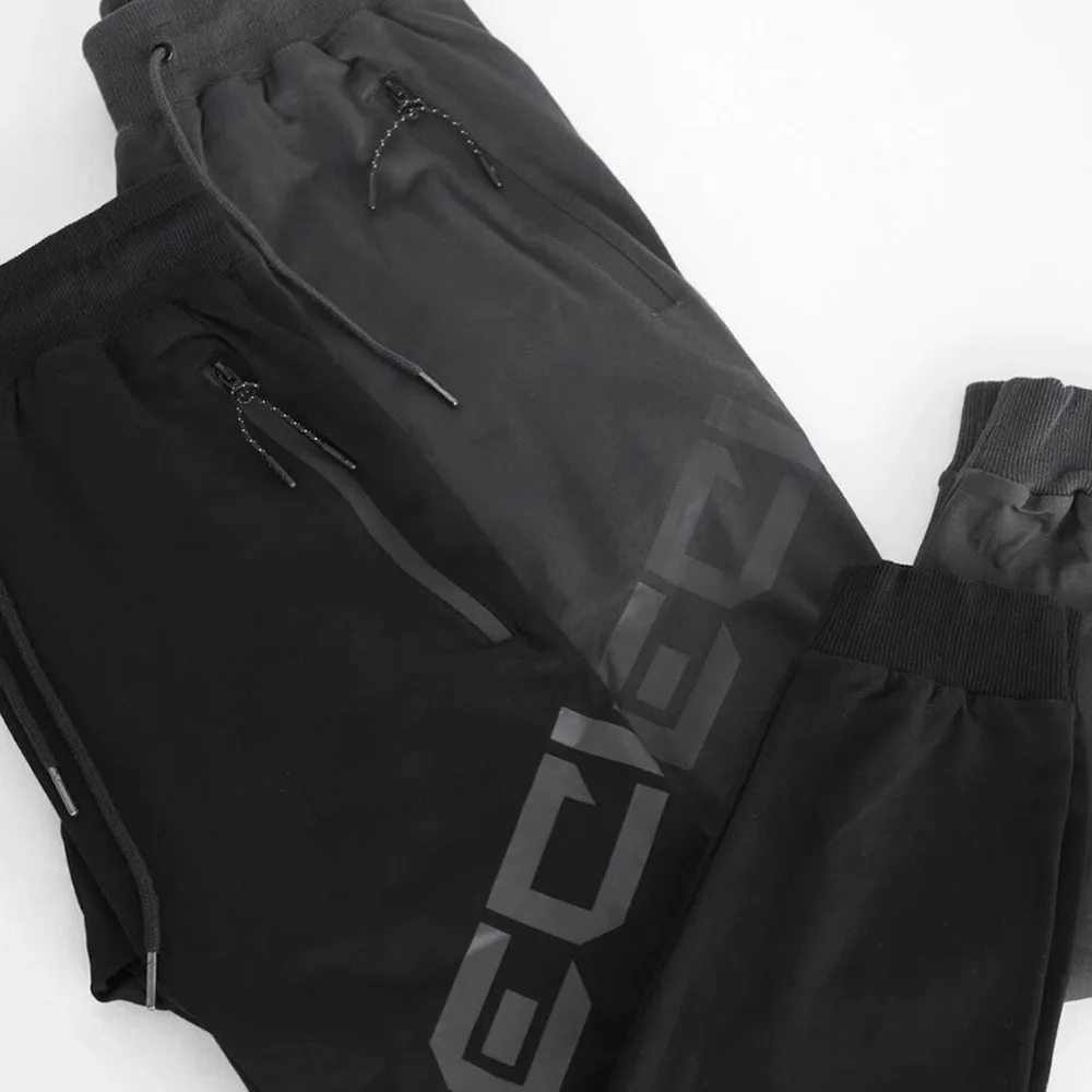 Осенние штаны для бега мужские обтягивающие хлопковые тренировочные спортивные