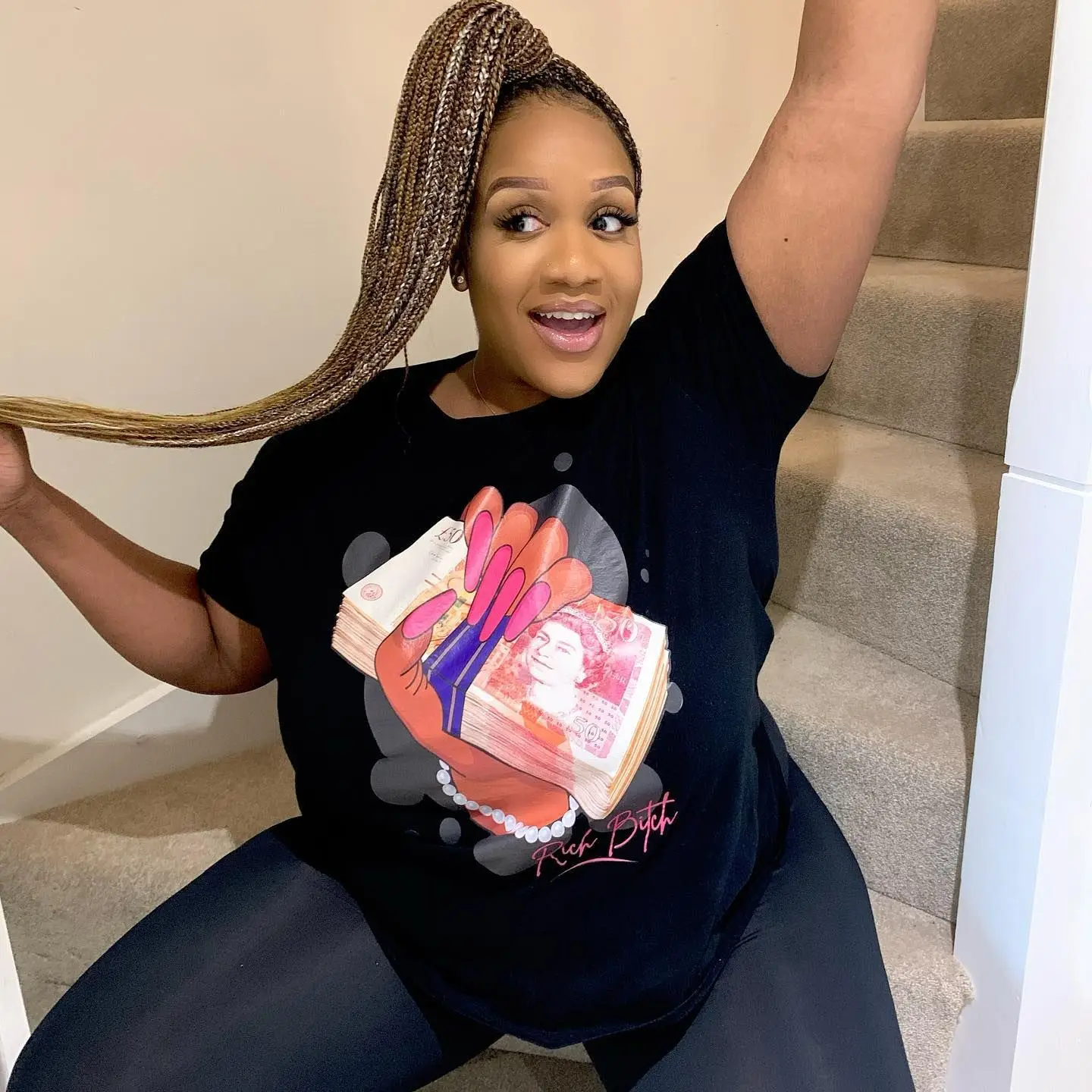 

Fun Print Black T Shirts for Women Oversized Summer Tshirts 2021 New Design Casual Streetwear O-Neck Loose Female Tops Ladies