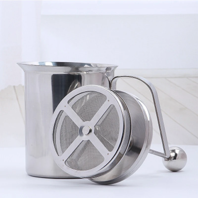 Ручной вспениватель для молока из нержавеющей стали 400 мл капучино кувшин в виде