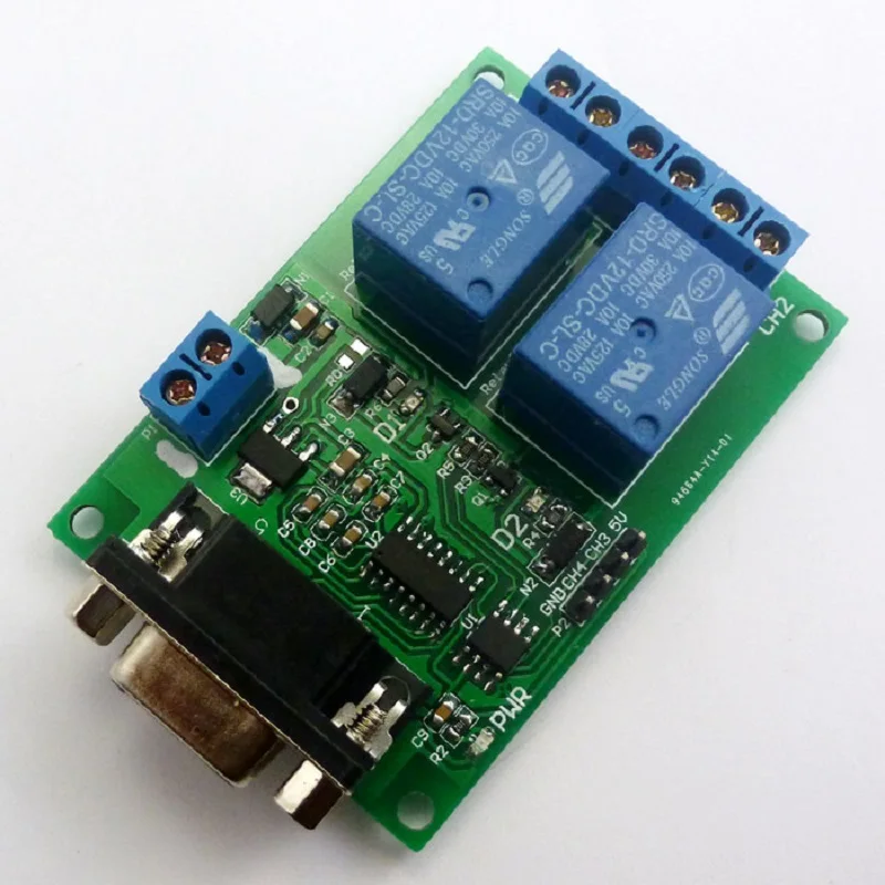 Tb351 * 1 + Tb052 Dc 9V 12V 2Ch Rs232 релейный переключатель управления Usb на Db9 Pc Uart для умного