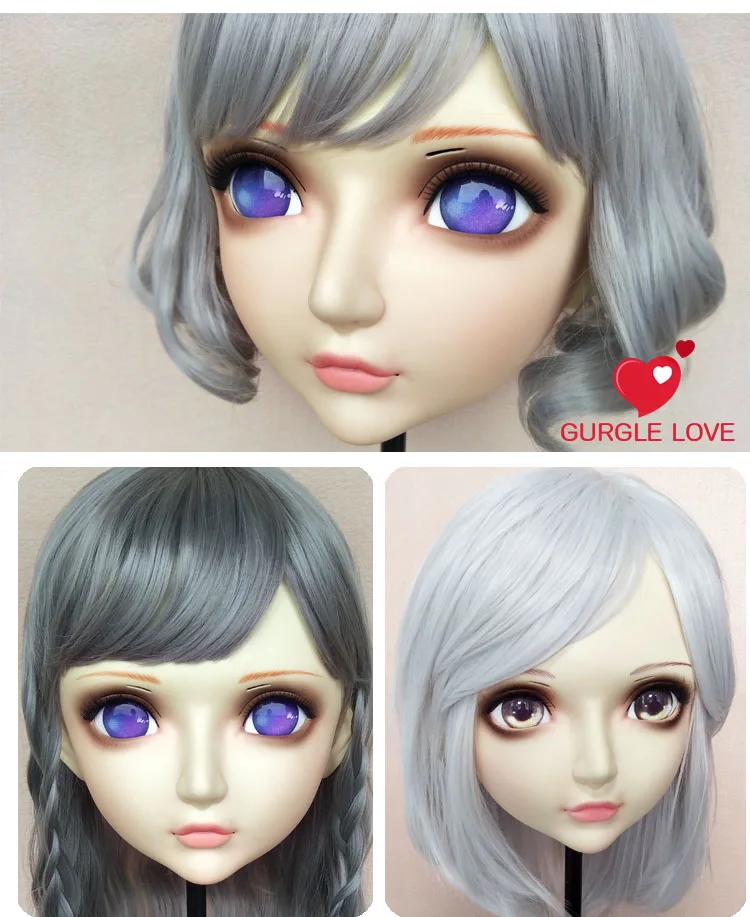 

(GL085) милая девочка Смола полуголовы BJD маска кигуруми с глазами косплей аниме ролевая маска Лолиты Трансвестит кукла