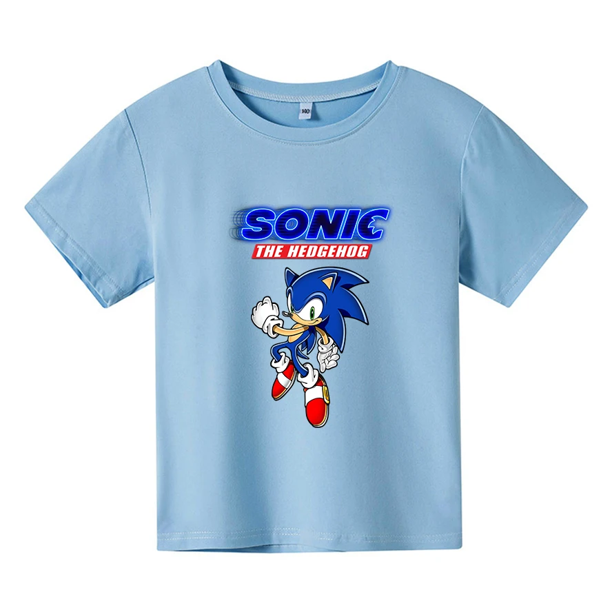

Boys Lovely Supersonic Sonic Print Clothes Girls 3D Funny T-shirts Costume Children 2021 Summer Clothing Kids Tees Baby Tshirts