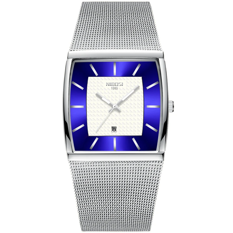 Модные наручные часы NIBOSI 2020 мужские деловые повседневные водонепроницаемые