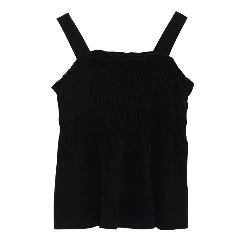 Jinju 2020 autumn and winter new all-match solid color base 100% wool vest knitted women's suspender cardigan top