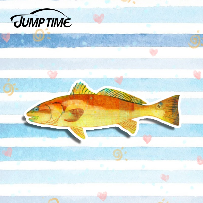 Время скачка 13 см x 4 9 для красного барабана рыболовного автомобиля наклейки