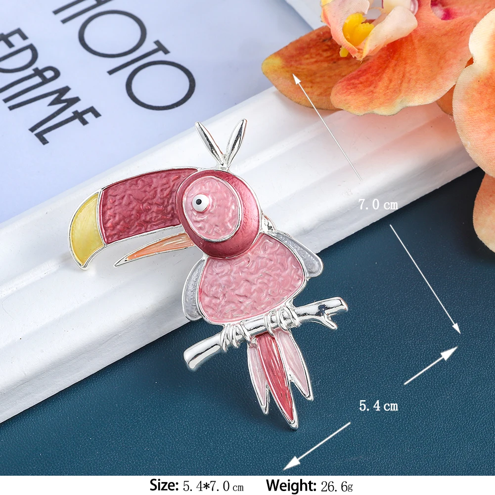 Новинка 2021 модная женская брошь MeiceM с магнитной пряжкой в виде дятла Роскошные