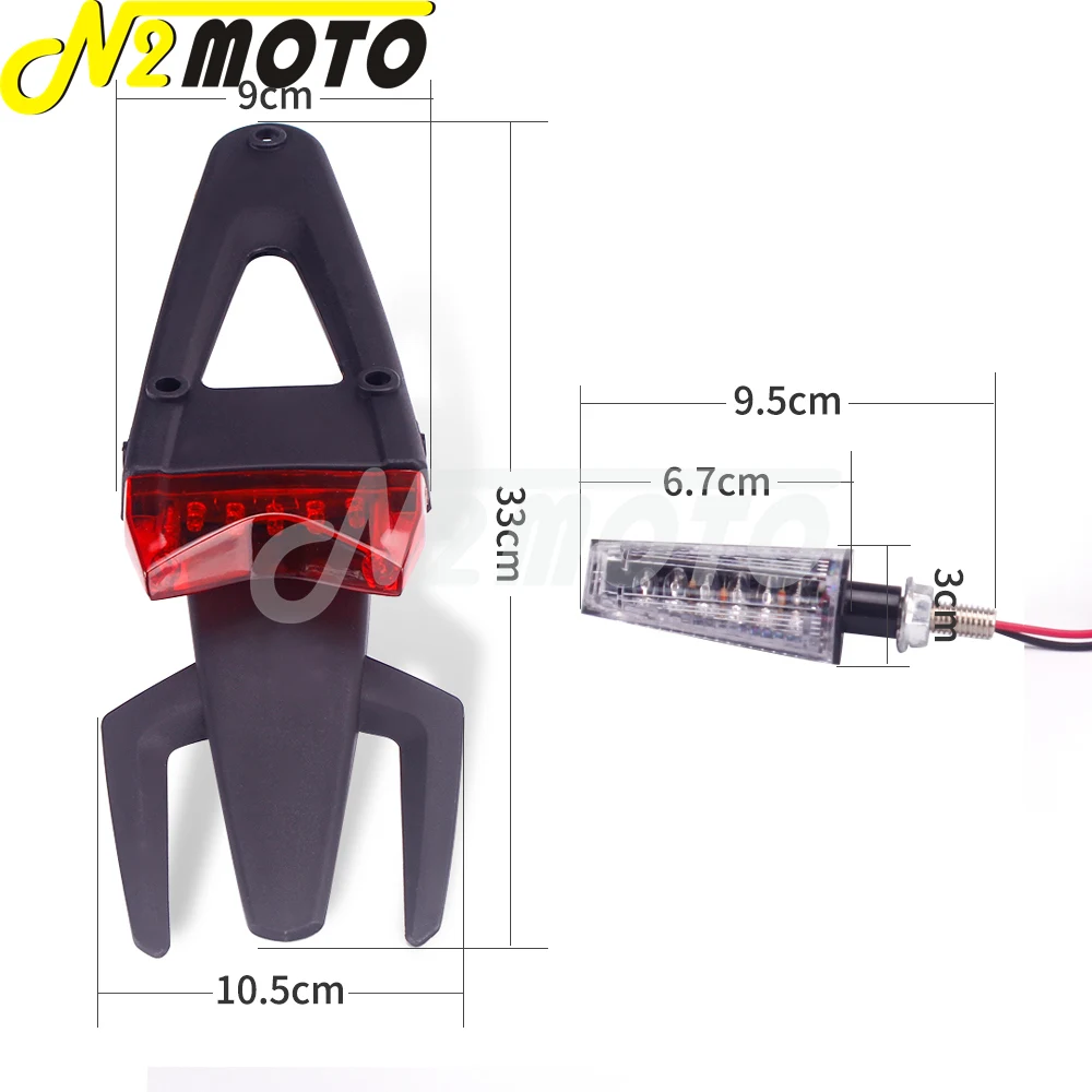 МОТОЦИКЛ ABS Красный Стоп светильник хвост для бездорожья Байк обычай заднее