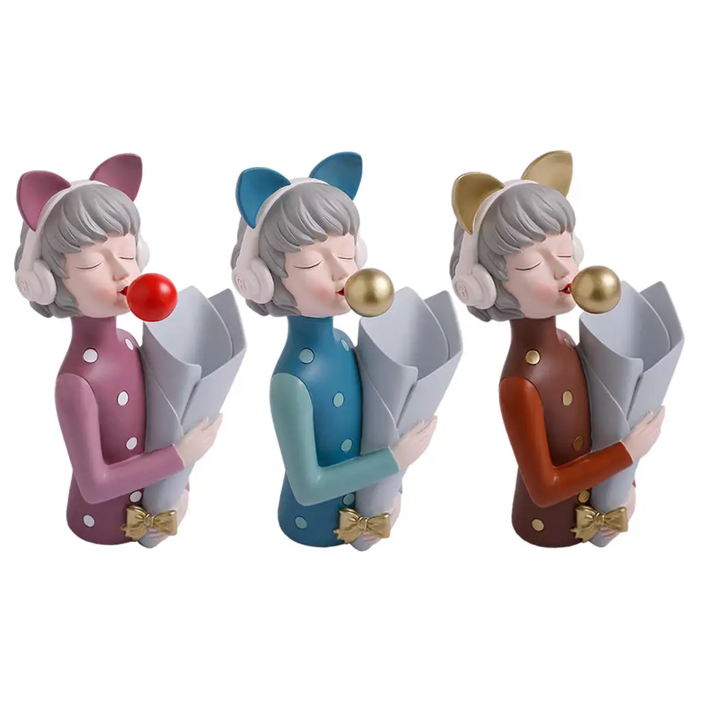 

Реалистичная цветочная ваза, статуэтка девушки, скульптурный горшок, фотоподарок для кафе, ТВ, кабинета, украшение для дома, гостиной