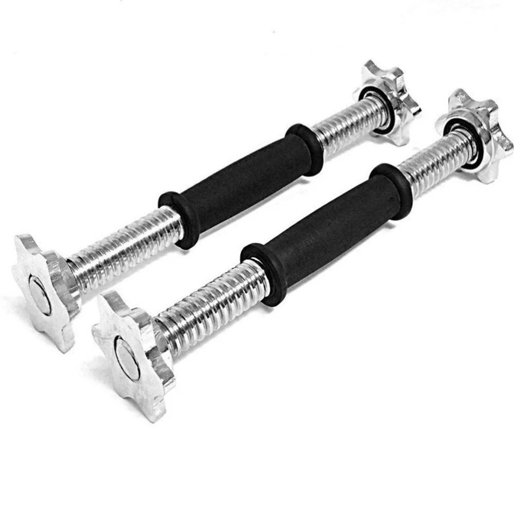 

1 Pair 32cm Dumbbell Bar Electroplating Dumbbell Straight Bar Gym Weight Lifting Sport Training Dumbbell Handles (Black)