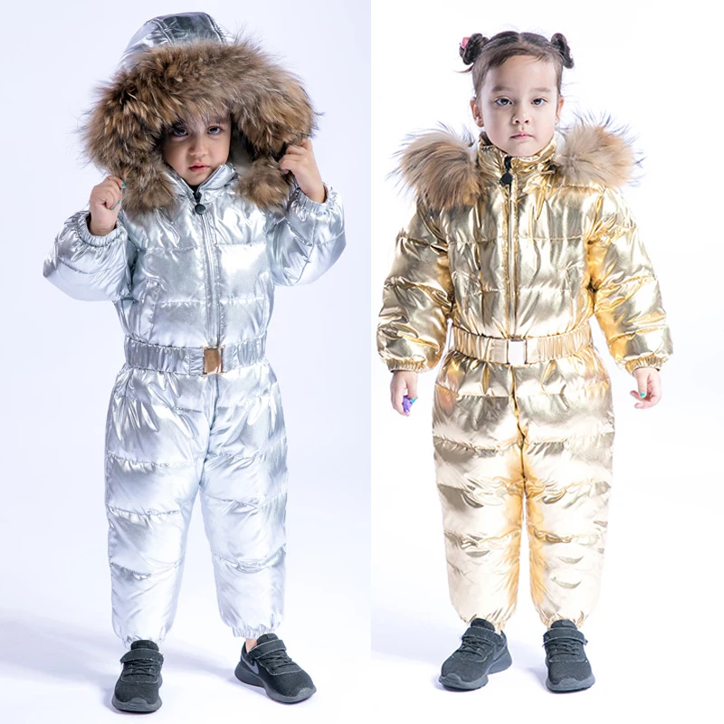 Down Warm Boy Onesies Hooded Waterproof Baby Girl Romper Sport Kids Jumpsuits Thick Children Snowsuits Clothes Infant Costumes