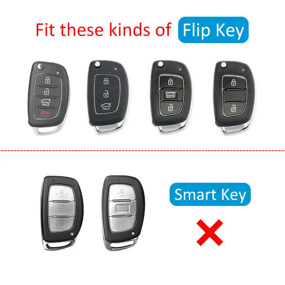 Чехол для автомобильного ключа из углеродного волокна с имитацией флип-ключа