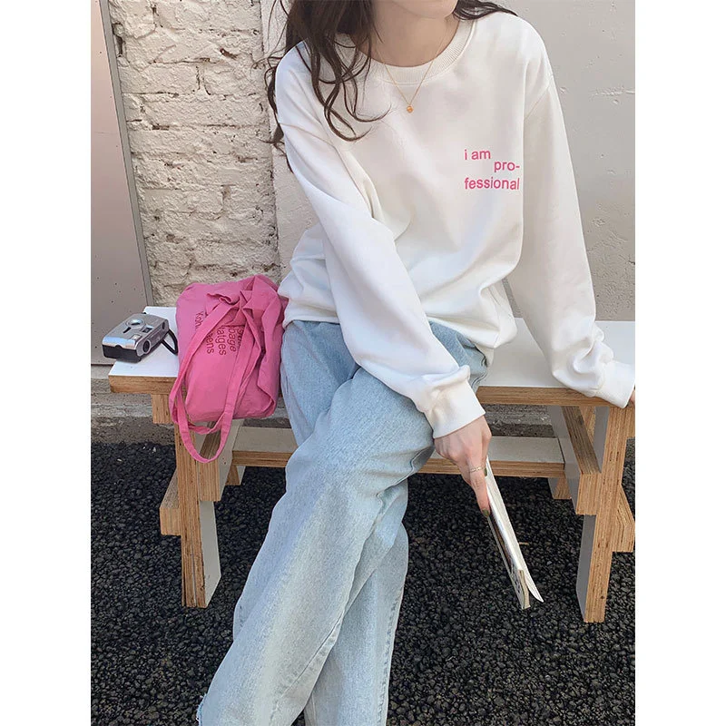 Повседневный свитер с принтом для женщин новинка 2021 | Женская одежда