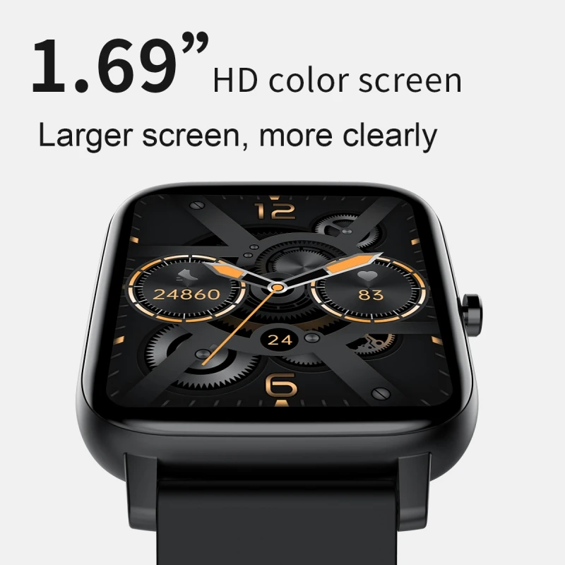 

ZL Smart Bracelet Watches H80 Big Screen Weather Music Sleep Heart Rate Blood Pressure Full Touch Watch 2021