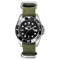 men analog quartz watch canlander nylon strap luxury casual business clock outdoor