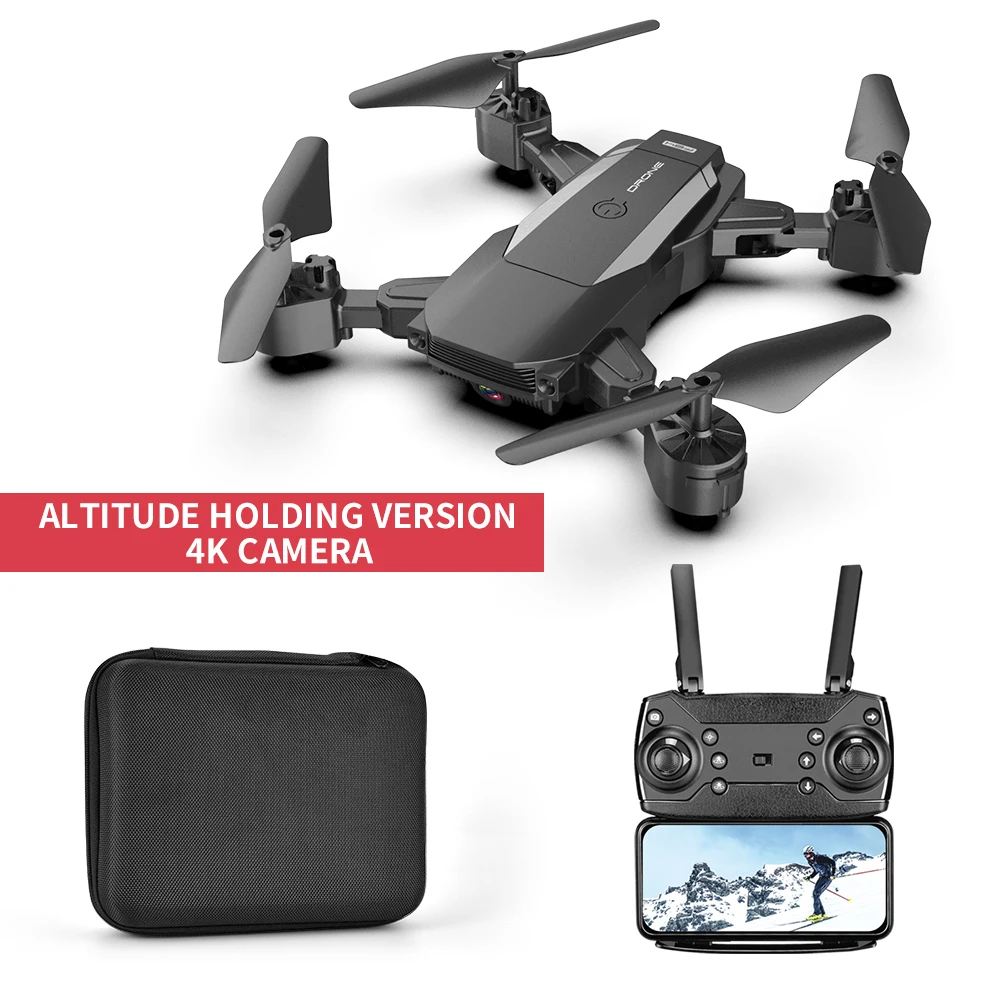 F84 RC Дрон с 4k 1080P HD камерой Wifi Fpv Вертолет черный складной Квадрокоптер для детей