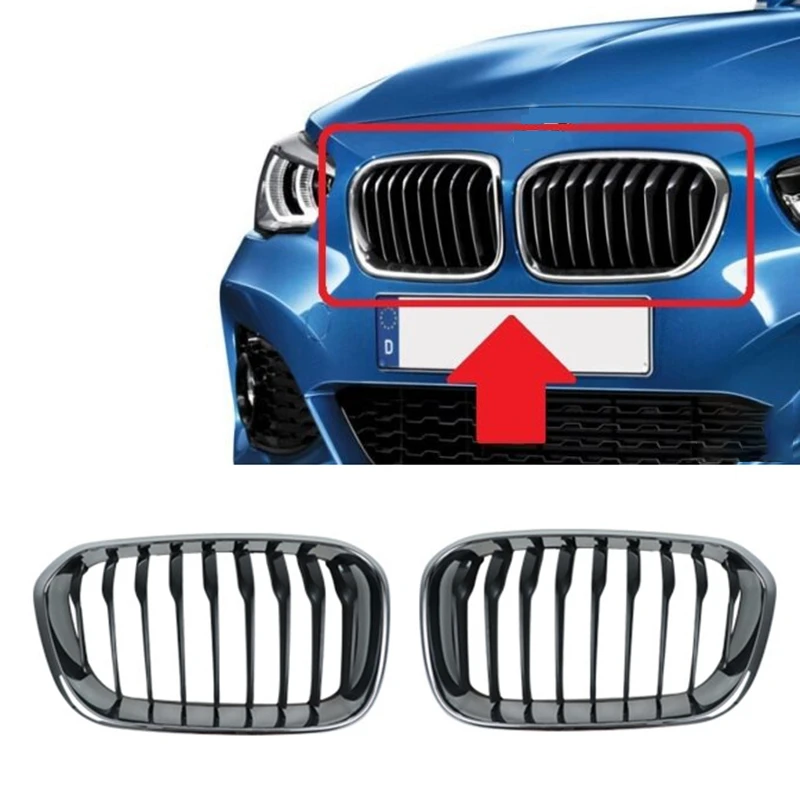 

Car Left & Right Front Bumper Kidney Grille For-BMW 1-Series F20 LCI 118I 120I 15-17