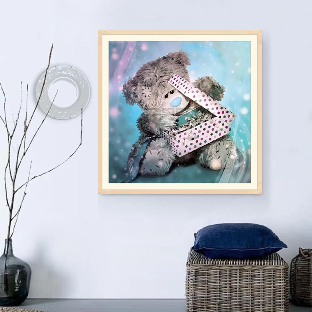 NAIYUE 5D Вышивка Картины стразы приклеенный Мишка DIY Алмазная Живопись крестом