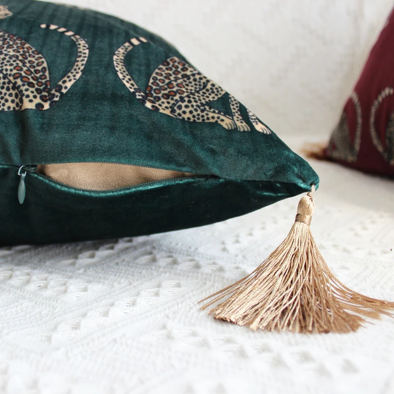 Леопардовая кисточка мягкая бархатная Талия прямоугольная квадратная наволочка