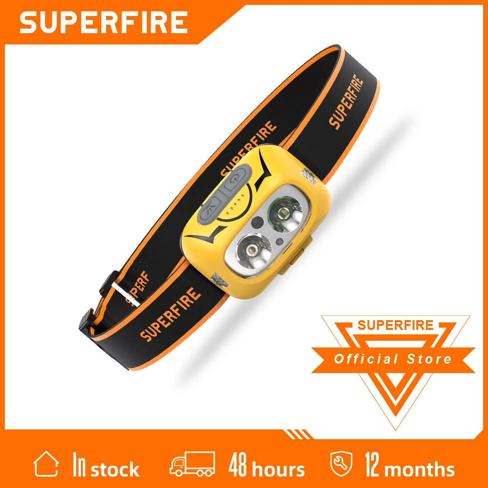 Двойная лампа фонарик Налобный мощный фонарь Supfire HL05-S на лоб светодиодный с