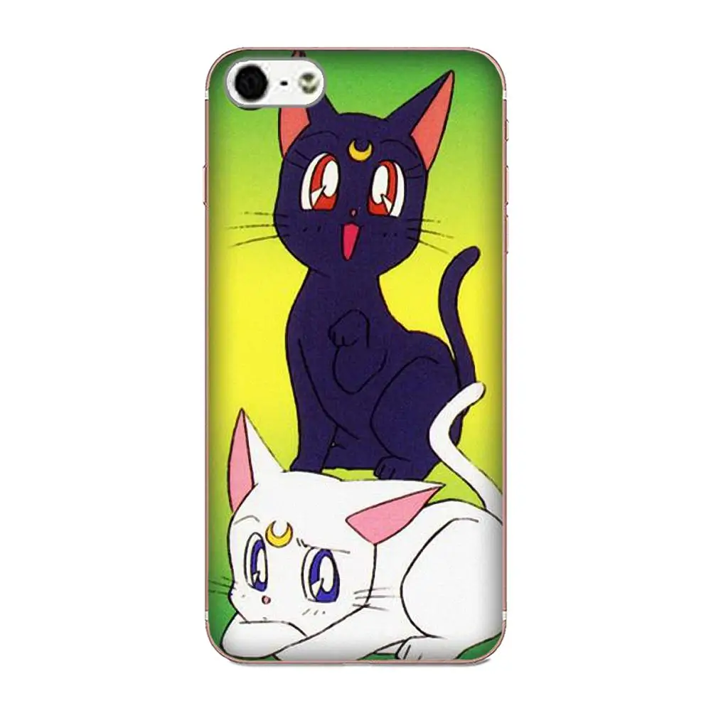 Sailor Moon Luna и Arthemis милые кошки животные для Galaxy J1 J2 J3 J330 J4 J5 J6 J7 J730 J8 2015 2016 2017 2018 mini