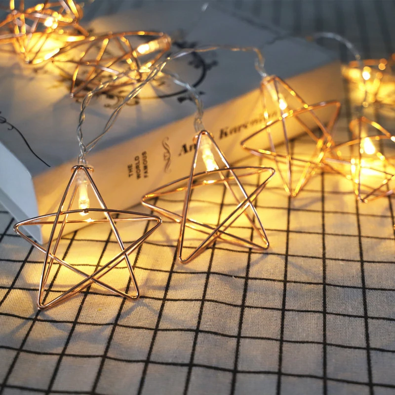 

LED Wrought Iron Water Drop Light String Christmas Wedding Party Fairy Lights Decoration Lamps Girl Heart Bedroom