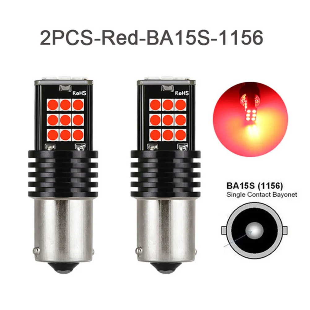 

2 шт., автомобисветодиодный светодиодные стоп-светильник 1156/1157 24-SMD