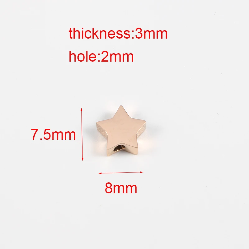 

Star Bead Charms Stainless Steel Mirror Polished 7.5*8mm Connector Charms Pendants Wholesale Charm 5pcs/lot