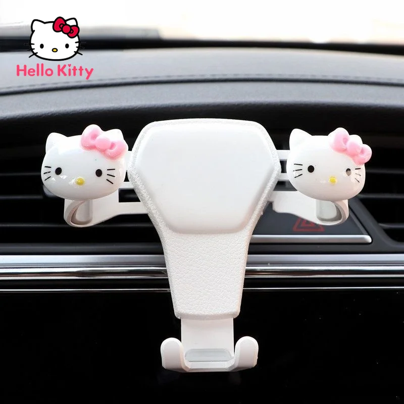 

Hello Kitty Creative Car Navigation Stand Car Phone Holder Fashion Cartoon Car Phone Holder Air Outlet