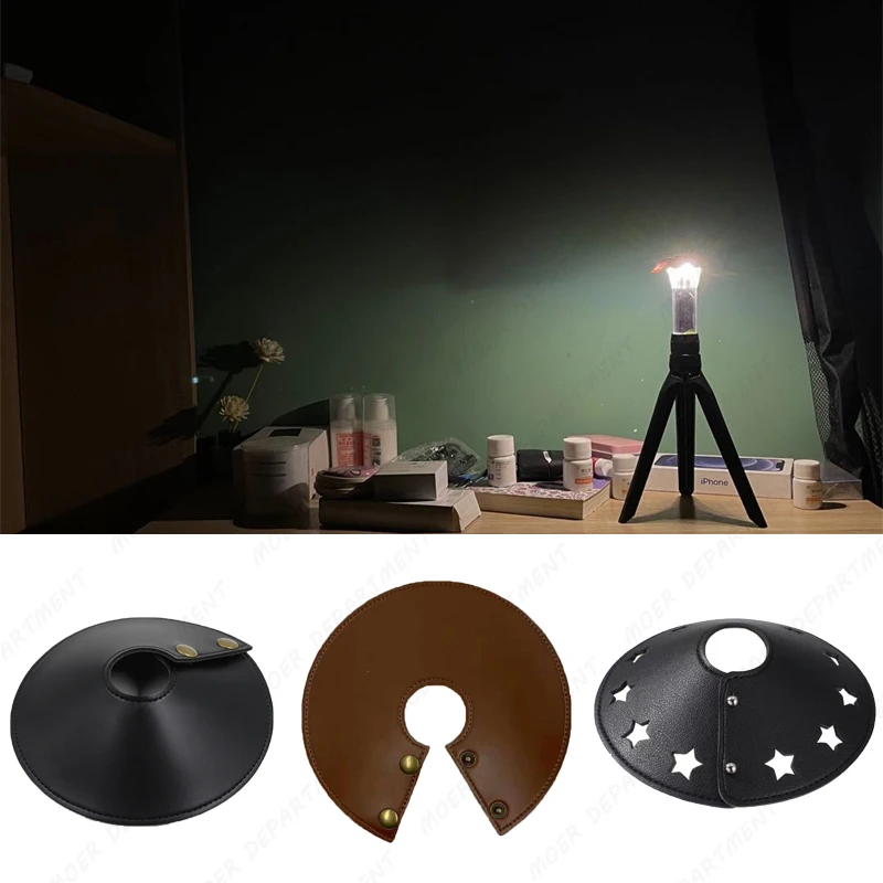 

Vintage Leather Lampshade Cover For Goal Zero Lantern Lampshade Outdoor Camping Household Lighting Accessories Lamp Shades