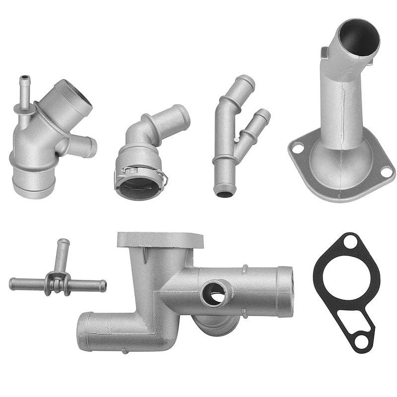 

7Pcs Aluminium Engine Coolant Hose Connector,Coolant Flange Upgrade Kit for Golf MK4 Jetta G-TI 1.8T 2000-2005 for TT 2000-