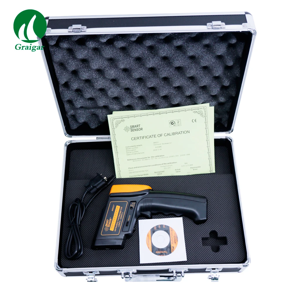 

Smart Sensor AR922+ High Accuracy Digital Non-Contact IR Thermometer Measuring Range 200C~2500C
