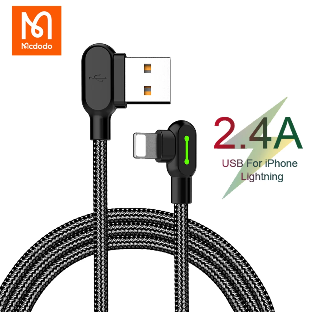 Mcdodo USB кабель для iPhone 13 12 11 Pro Max Xs Xr X 8 Plus iPad Air mini iOS 15 2.4A Быстрая зарядка зарядки |