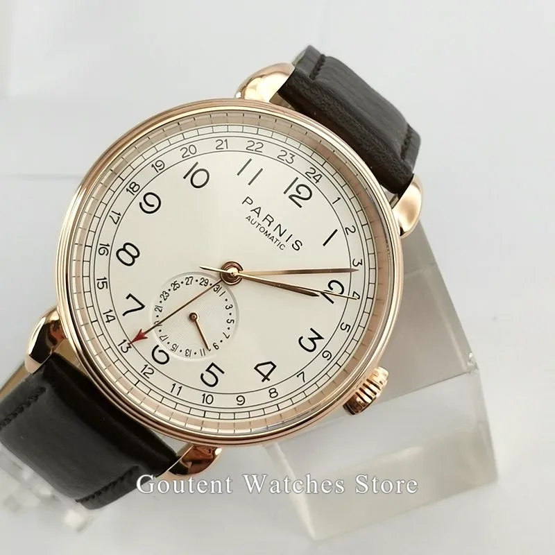 Parnis 42 мм GMT Часы с синим циферблатом механические мужские часы Golgen чехол для часов