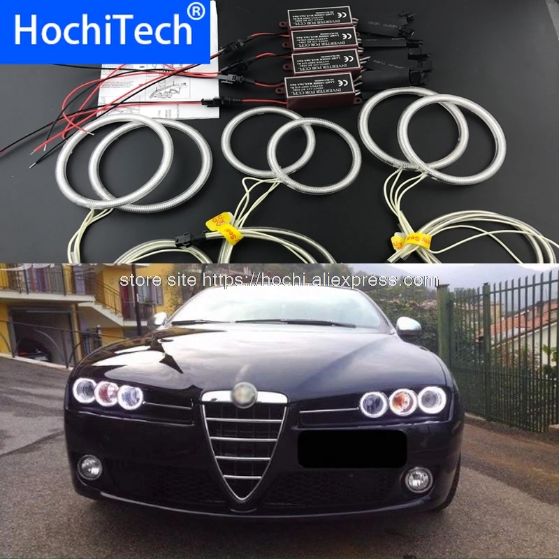 HochiTech белый 6000K CCFL светильник для головы Halo Angel Demon Eyes Kit глаз angel eyes Alfa Romeo 159 2005